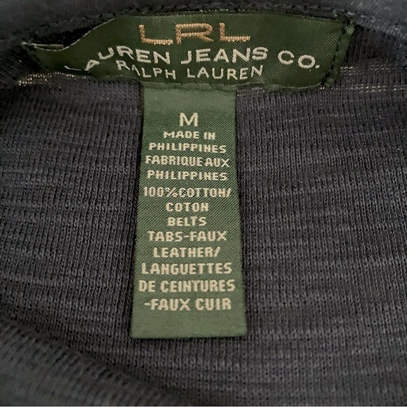 NWOT Ralph Lauren navy/white striped cotton knit dress w/belt - Picture 5 of 9